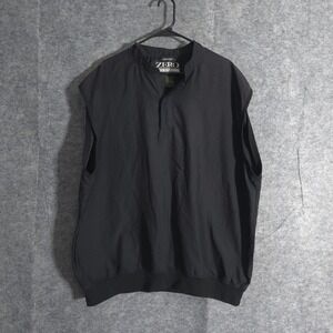 ZERO Restriction Lightweight Black Golf Outerwear Vest Mens Sz XL Snap Buttom